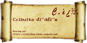 Czibulka Ádám névjegykártya