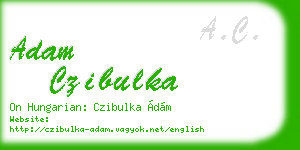 adam czibulka business card