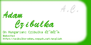adam czibulka business card
